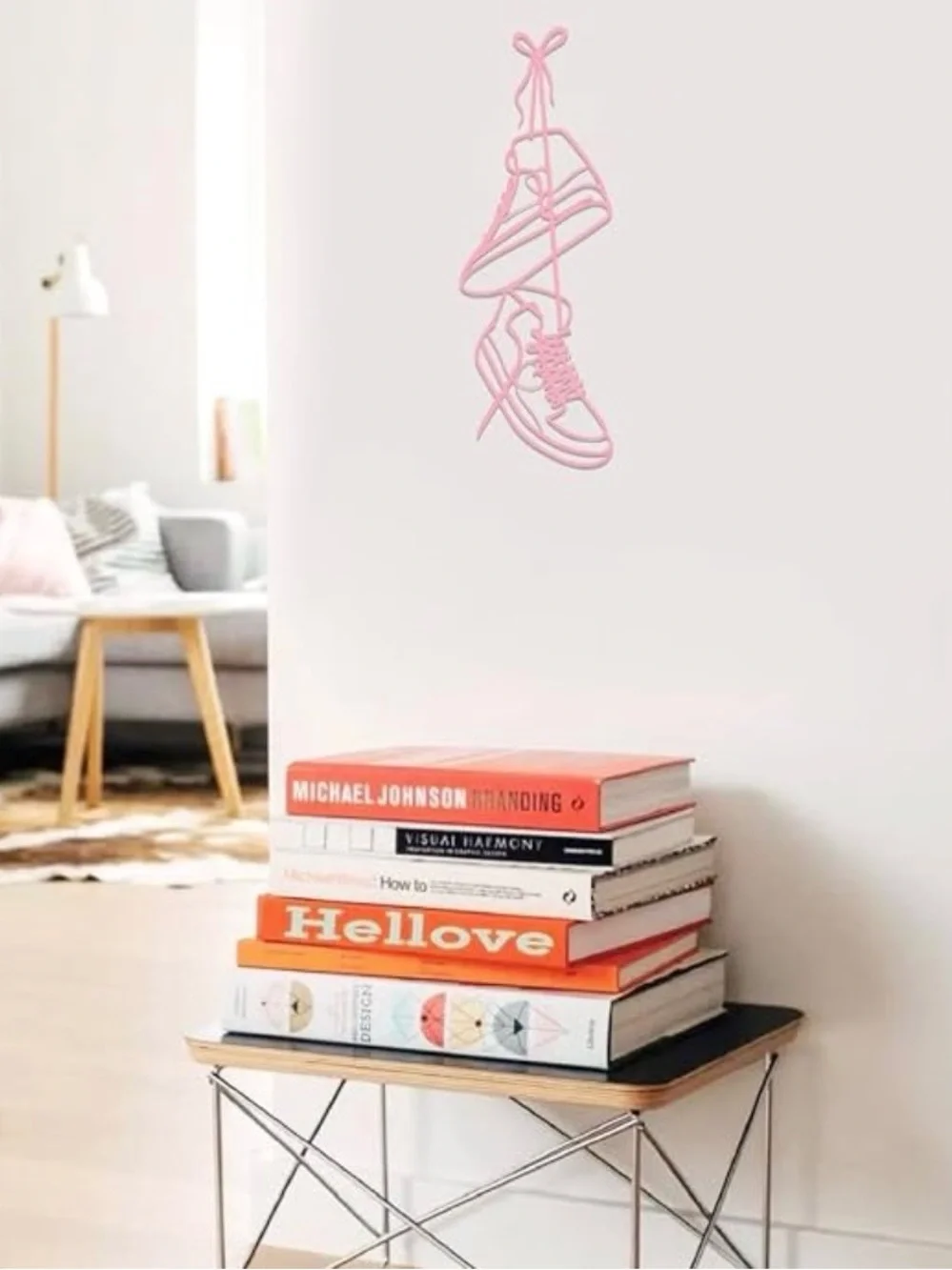 Pink Sneaker Metal Wall Art